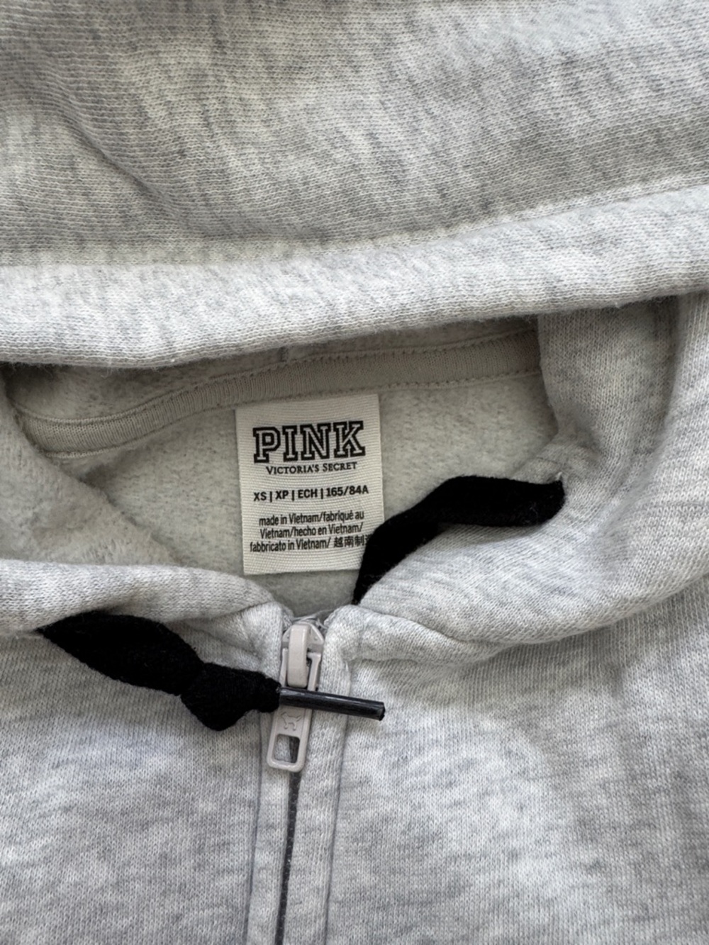 ☮️☮️ PINK Zip-Up Hoodies in Heather Gray & Mustard - Picture 2 of 5